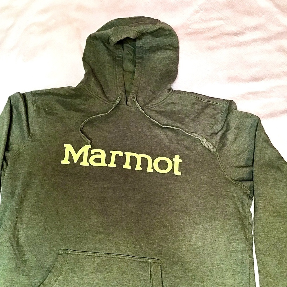 Marmot Green Hoodie XXL Pre-Loved Excellent Condition - Picture 2 of 10